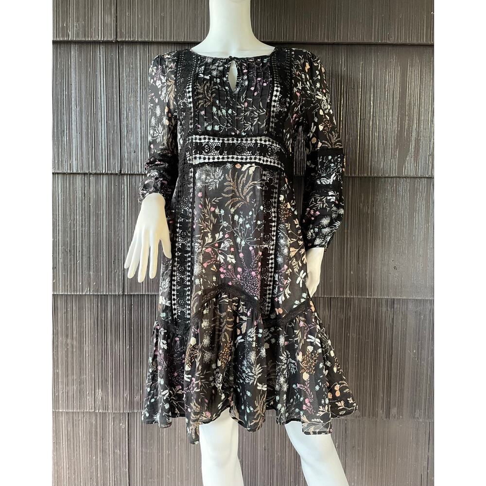 🔥Anthropologie Moulinette Soeurs Floral Bee Hi Low Dress Boho Cottage Whimsy